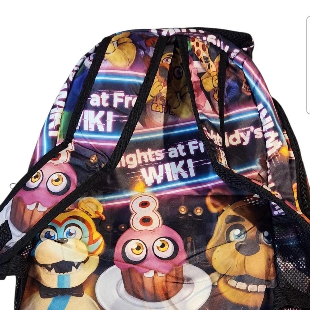 Five Nights at Freddys FNAF Animatronic Collage Gamer Horror Backpack Multi